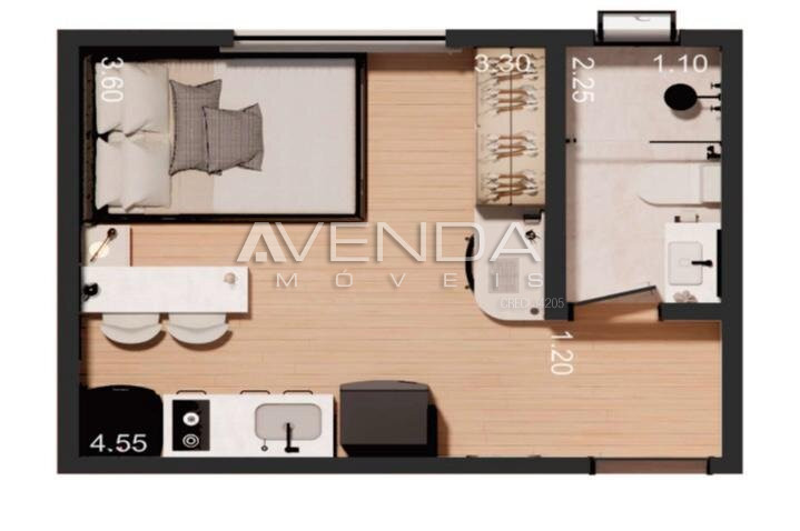 Kitnet-Studio, 18 m² - Foto 7