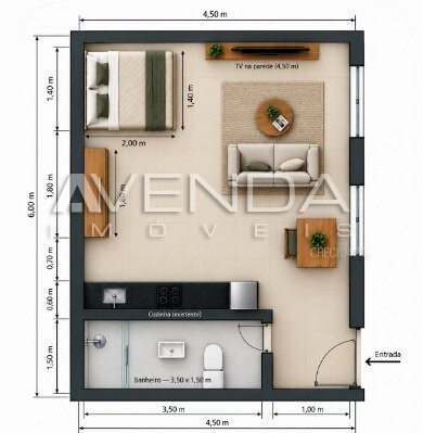 Kitnet-Studio, 27 m² - Foto 7