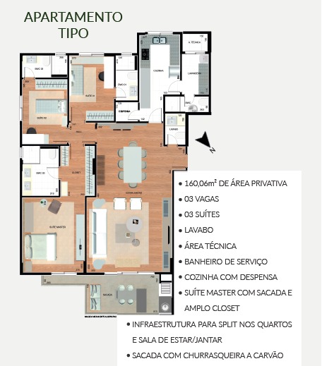 foto 2 do imóvel: apartamento duplex a venda em Curitiba referência: AA 1886