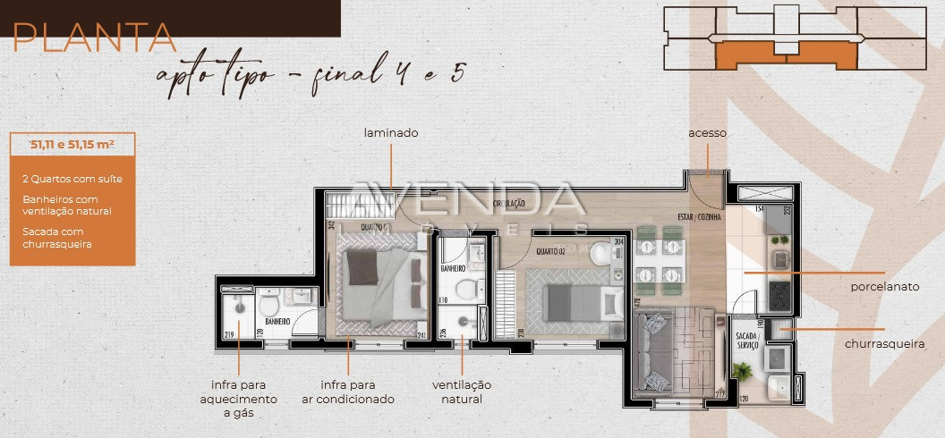 Apartamento, 2 quartos, 66 m² - Foto 34