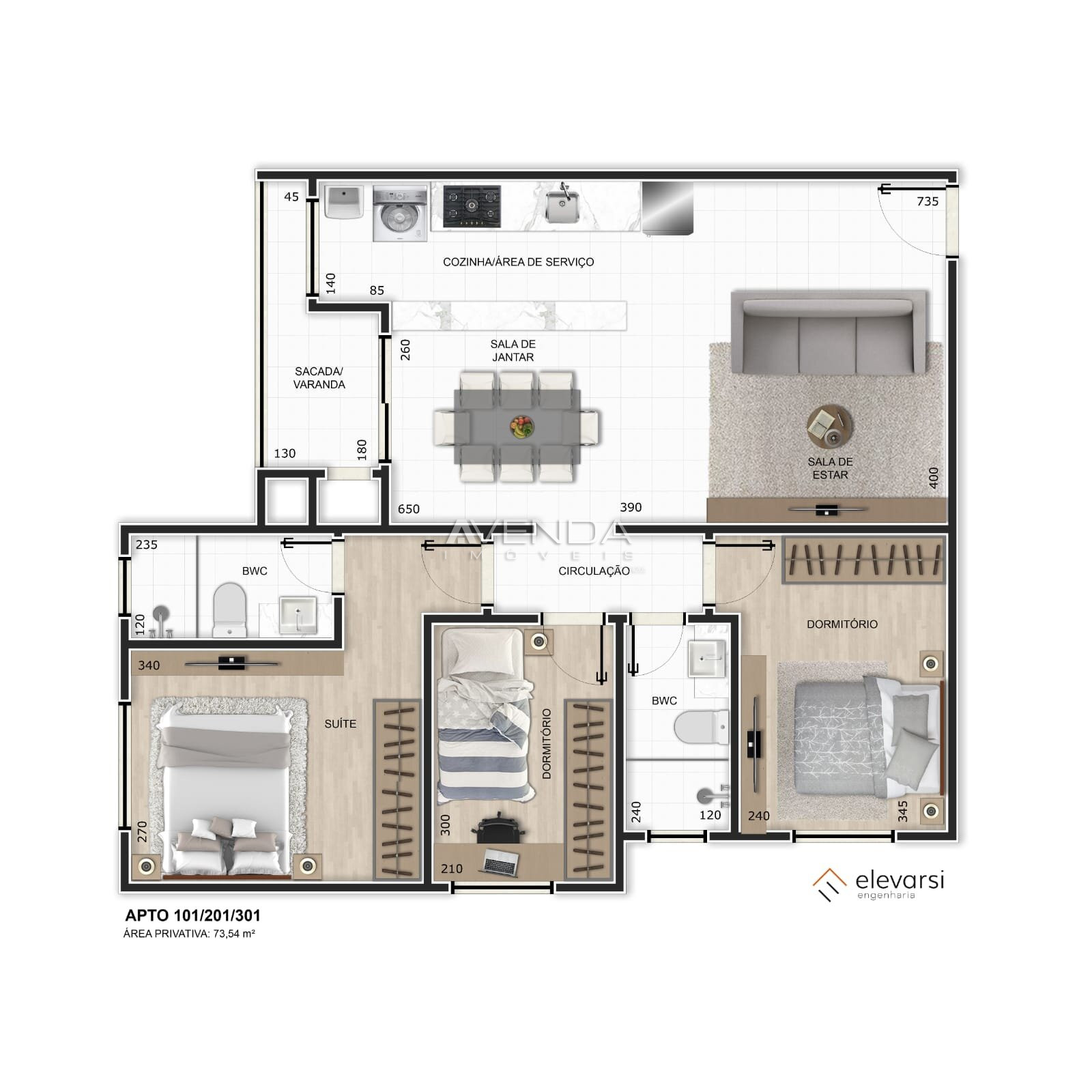 Apartamento, 2 quartos, 59 m² - Foto 9