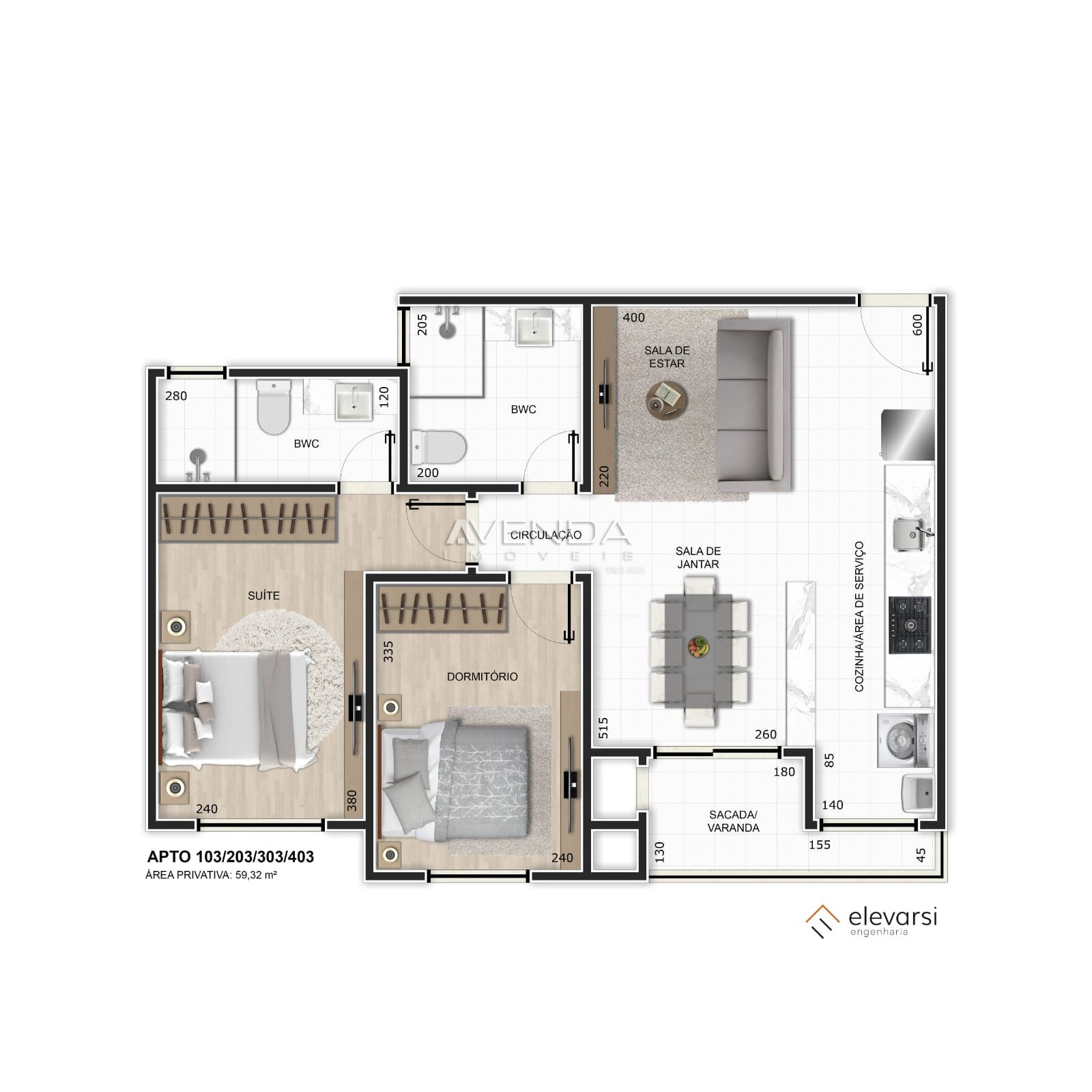 Apartamento, 2 quartos, 59 m² - Foto 10