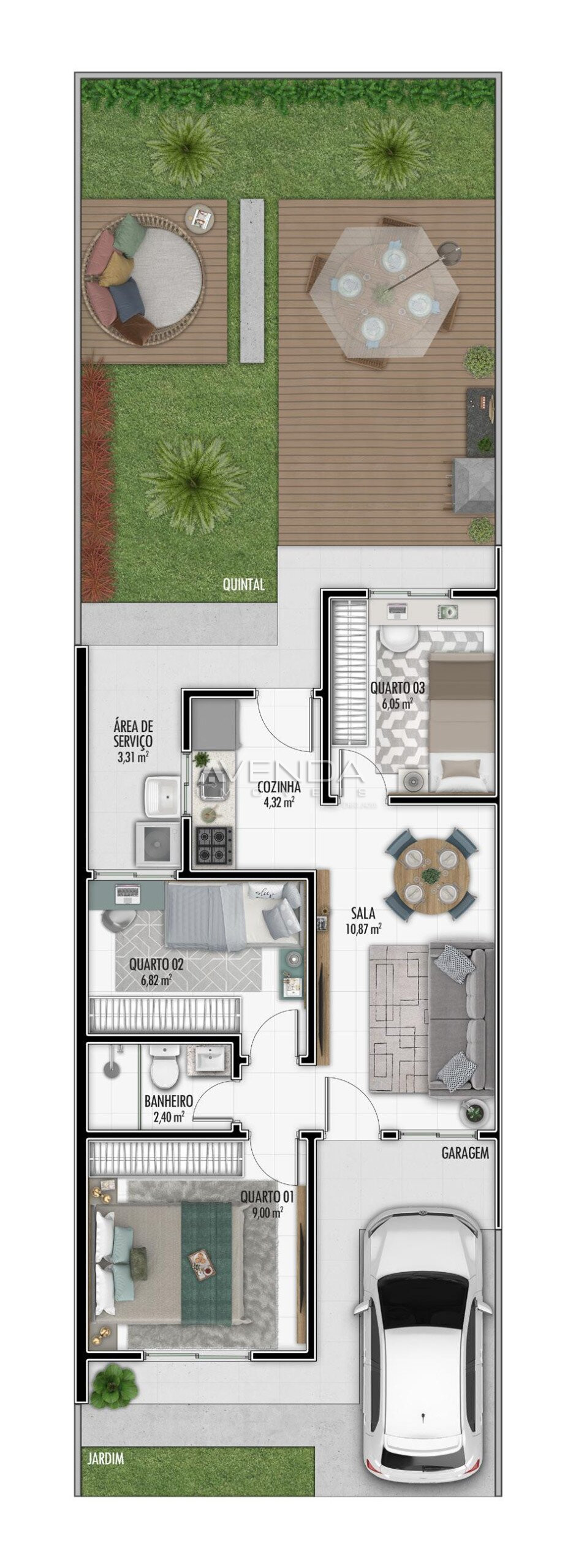 Casa de Condomínio, 3 quartos - Foto 12