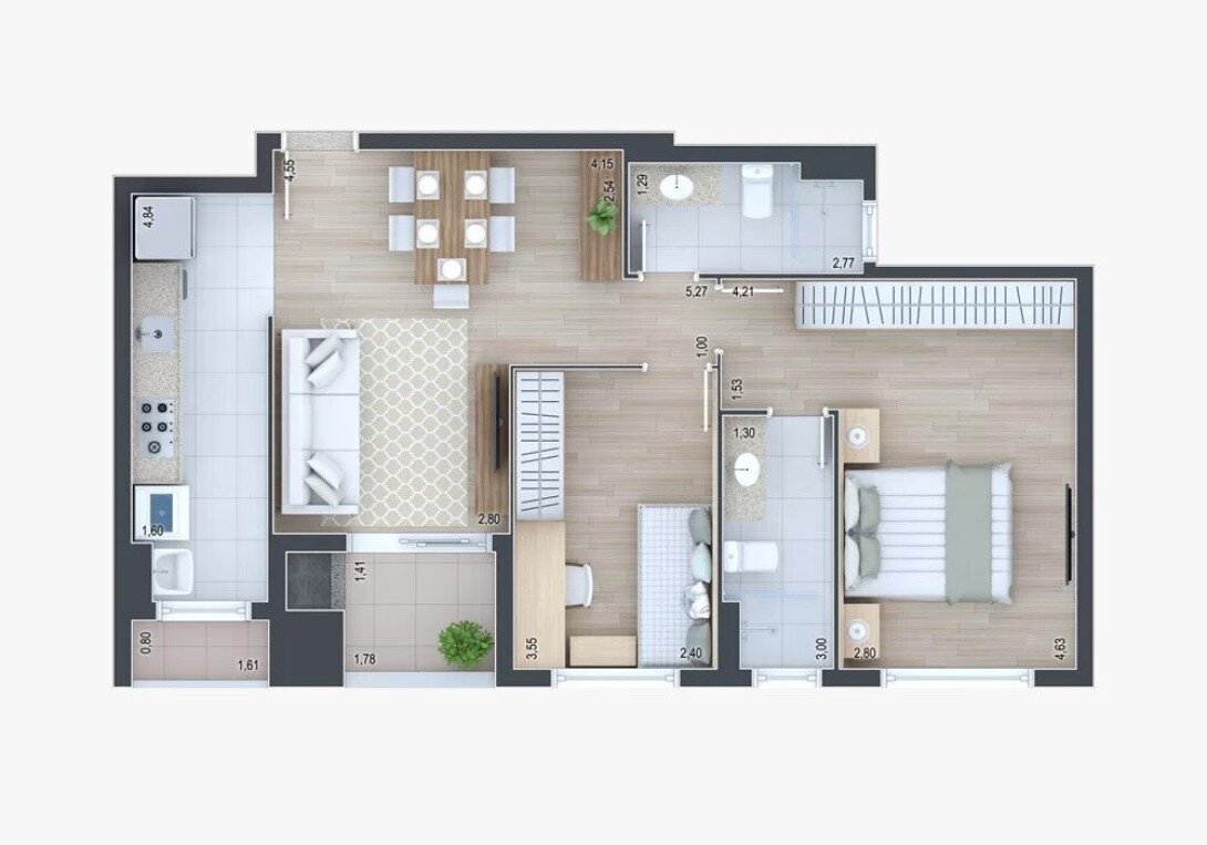 Foto 3 - APARTAMENTO em CURITIBA - PR, no bairro Ecoville - Referência 0396