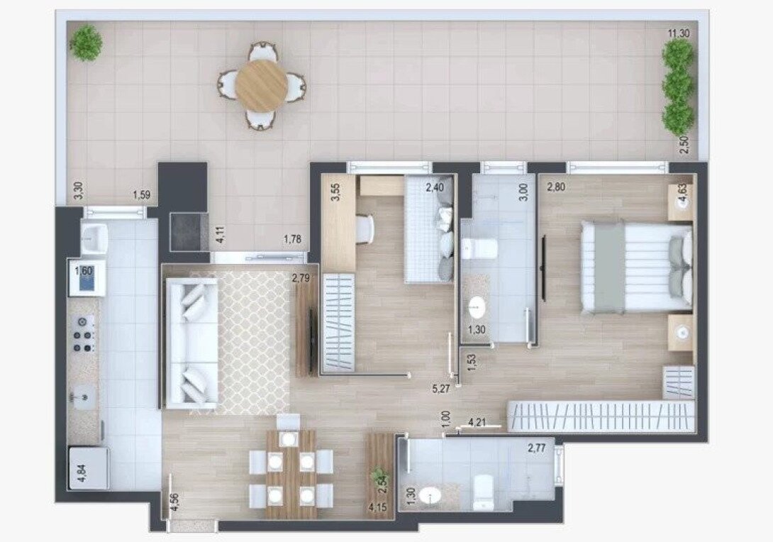 Foto 4 - APARTAMENTO em CURITIBA - PR, no bairro Ecoville - Referência 0396