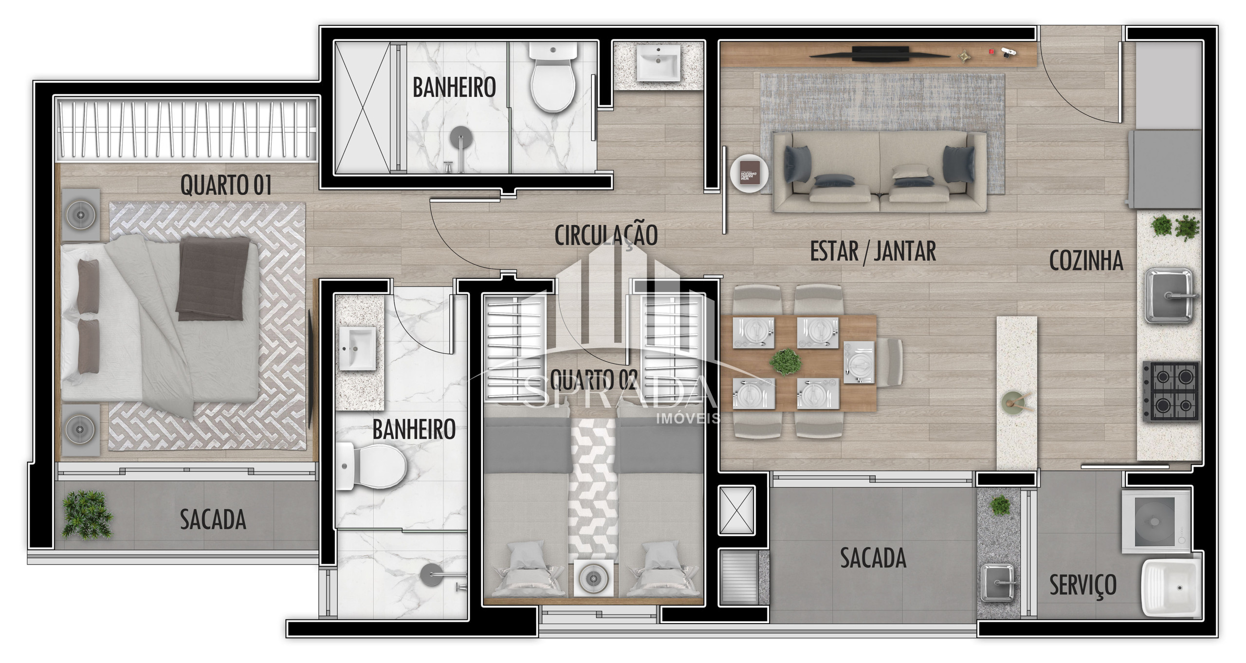 Apartamento, 2 quartos, 55 m² - Foto 19