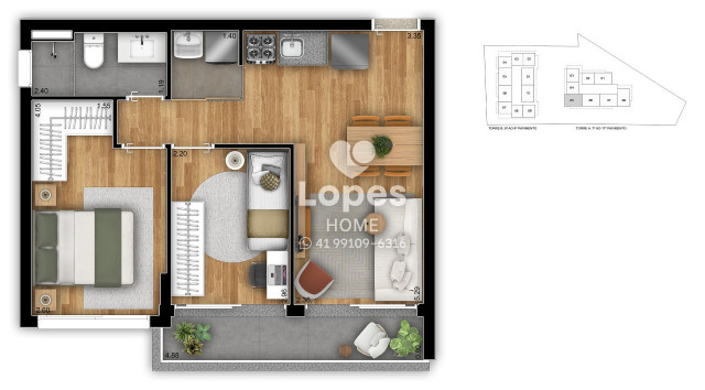 APARTAMENTO no Bairro: Cristo Rei - Lopes Home - Curitiba - foto 40