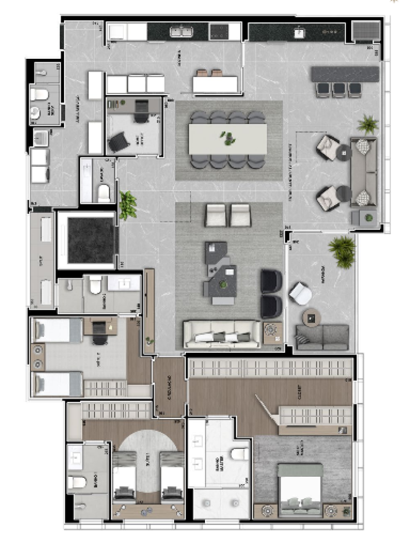 Foto 5 - APARTAMENTO em CURITIBA no bairro Ecoville - Referência 0299