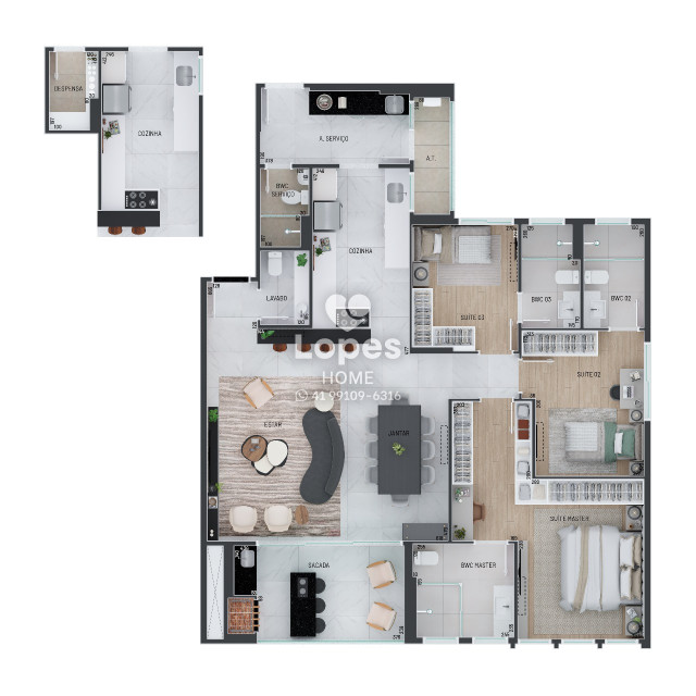 APARTAMENTO no Bairro: Água Verde - Lopes Home - Curitiba - foto 10