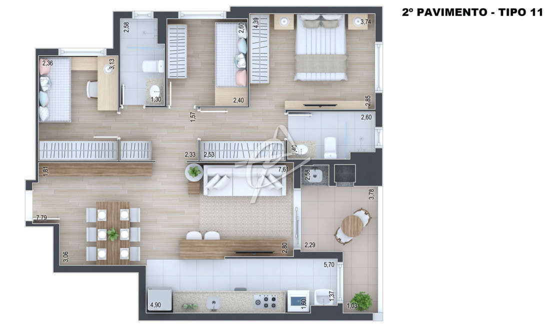 Foto 2 - APARTAMENTO em CURITIBA - PR, no bairro Boa Vista - Referência 0340